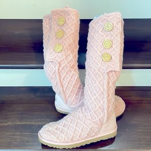 UGG Boots Lattice Pink Cardy